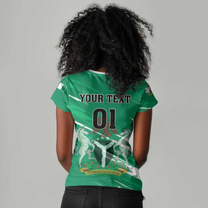 Nigeria Football Women V-Neck T-Shirt - Victory for the Super Eagles