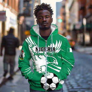 Nigeria Football Zip Hoodie - Victory for the Super Eagles