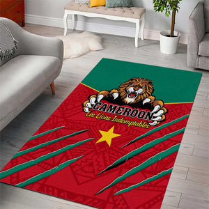 Support Les Lions Indomptables - Cameroon Football Area Rug