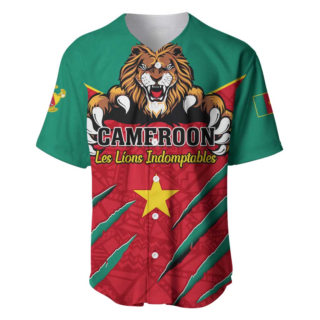 Support Les Lions Indomptables - Cameroon Football Baseball Jersey