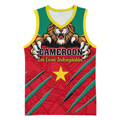 Support Les Lions Indomptables - Cameroon Football Basketball Jersey LT01