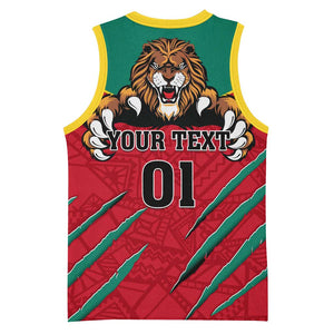 Support Les Lions Indomptables - Cameroon Football Basketball Jersey LT01