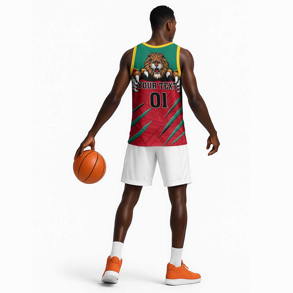 Support Les Lions Indomptables - Cameroon Football Basketball Jersey LT01