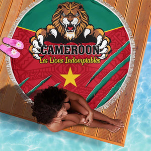 Support Les Lions Indomptables - Cameroon Football Beach Blanket