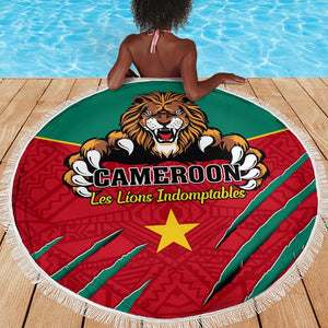 Support Les Lions Indomptables - Cameroon Football Beach Blanket