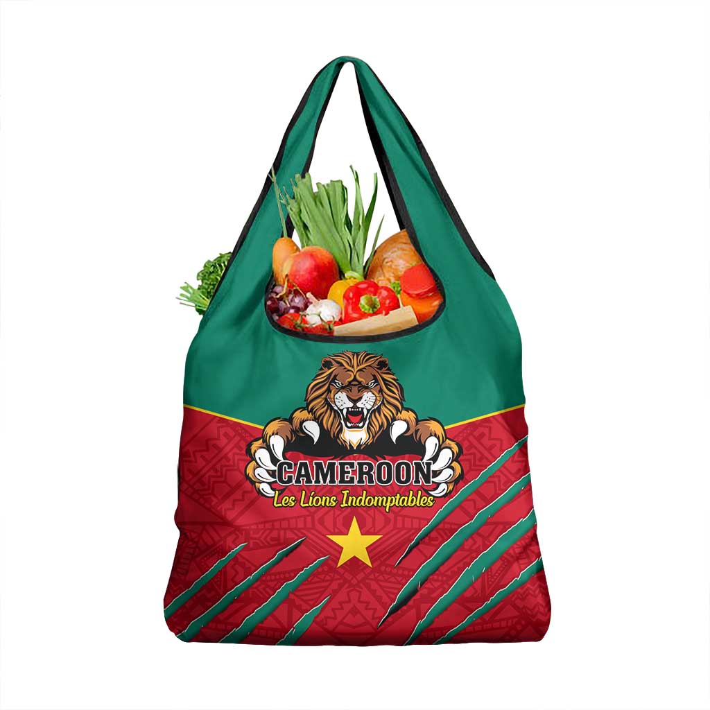 Support Les Lions Indomptables - Cameroon Football Grocery Bag