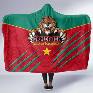 Support Les Lions Indomptables - Cameroon Football Hooded Blanket