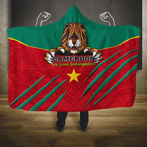 Support Les Lions Indomptables - Cameroon Football Hooded Blanket