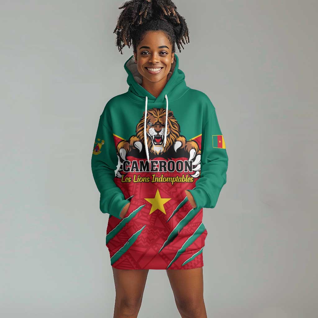 Support Les Lions Indomptables - Cameroon Football Hoodie Dress