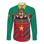 Support Les Lions Indomptables - Cameroon Football Long Sleeve Button Shirt