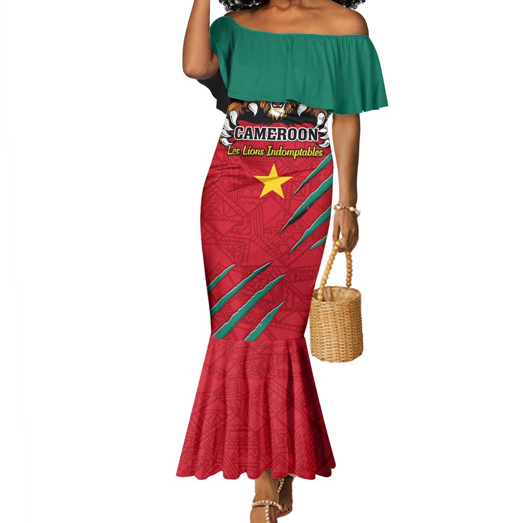 Support Les Lions Indomptables - Cameroon Football Mermaid Dress