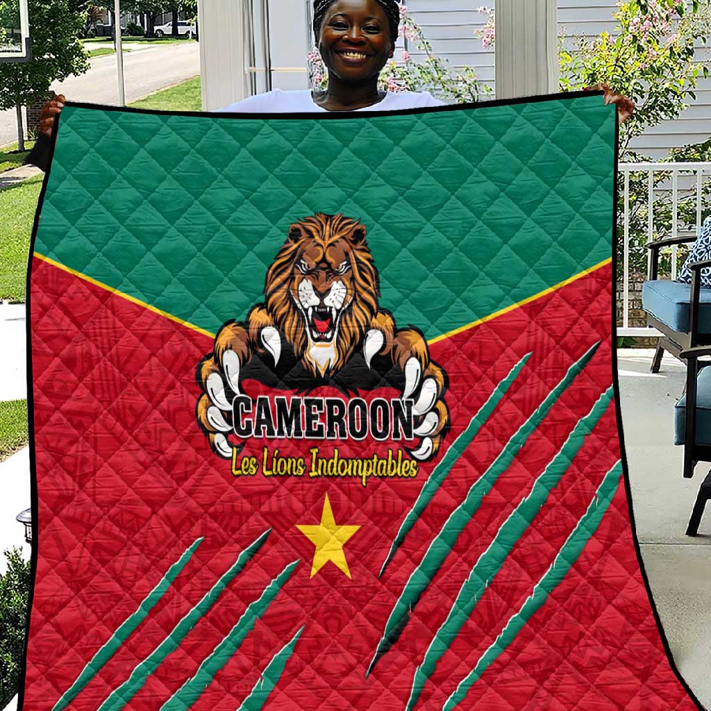 Support Les Lions Indomptables - Cameroon Football Quilt