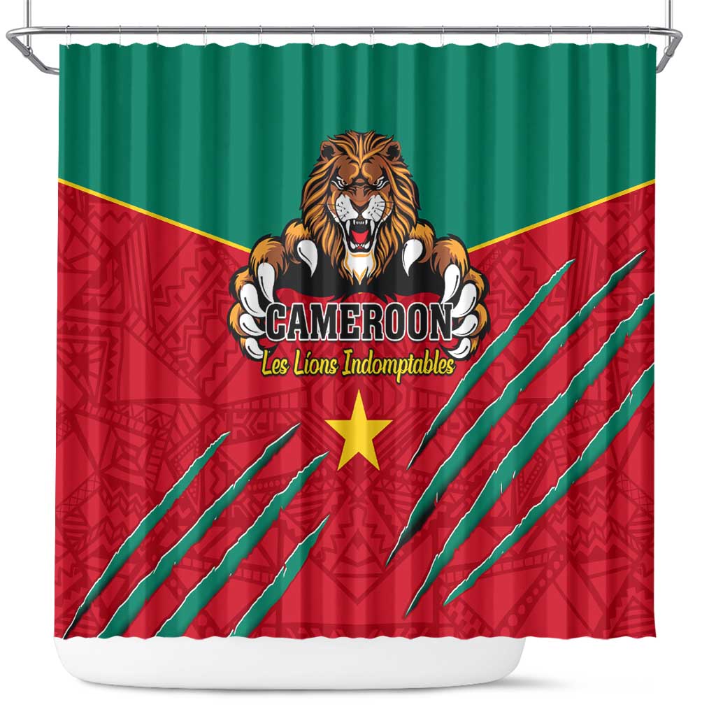 Support Les Lions Indomptables - Cameroon Football Shower Curtain