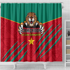 Support Les Lions Indomptables - Cameroon Football Shower Curtain