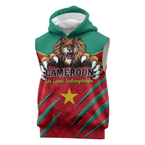Support Les Lions Indomptables - Cameroon Football Sleeveless Hoodie - African Pride