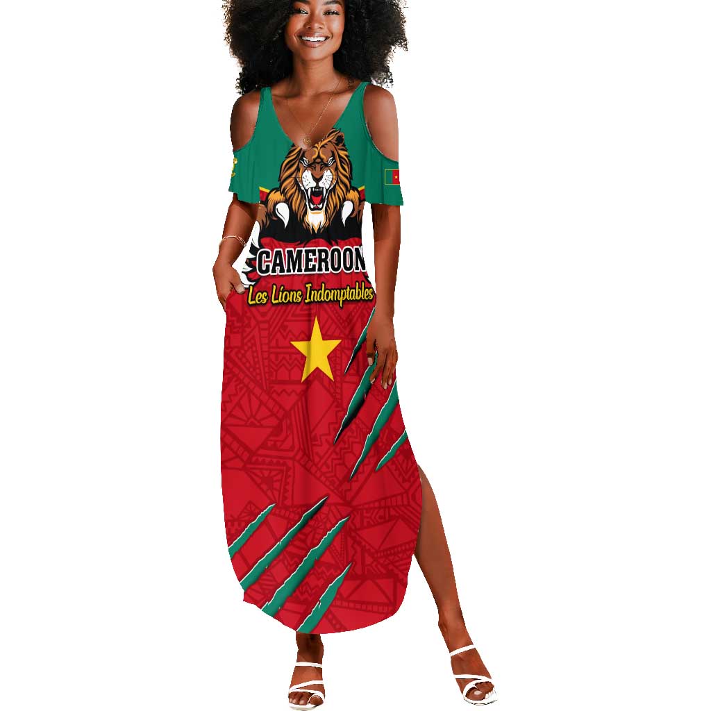 Support Les Lions Indomptables - Cameroon Football Summer Maxi Dress