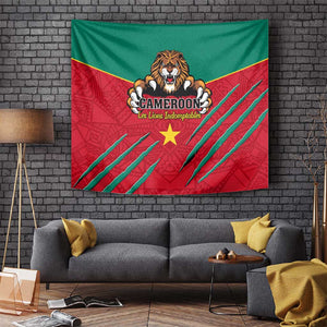 Support Les Lions Indomptables - Cameroon Football Tapestry