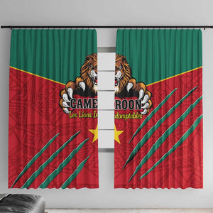 Support Les Lions Indomptables - Cameroon Football Window Curtain