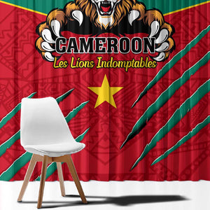 Support Les Lions Indomptables - Cameroon Football Window Curtain