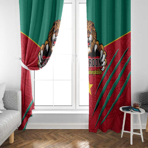 Support Les Lions Indomptables - Cameroon Football Window Curtain