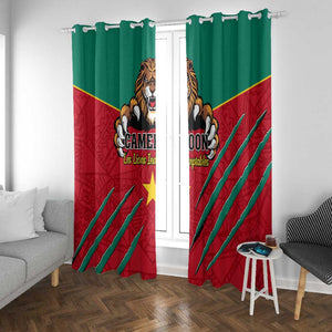 Support Les Lions Indomptables - Cameroon Football Window Curtain