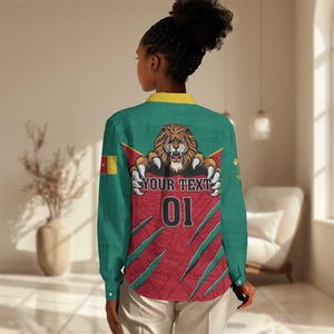 Support Les Lions Indomptables - Cameroon Football Women Casual Shirt