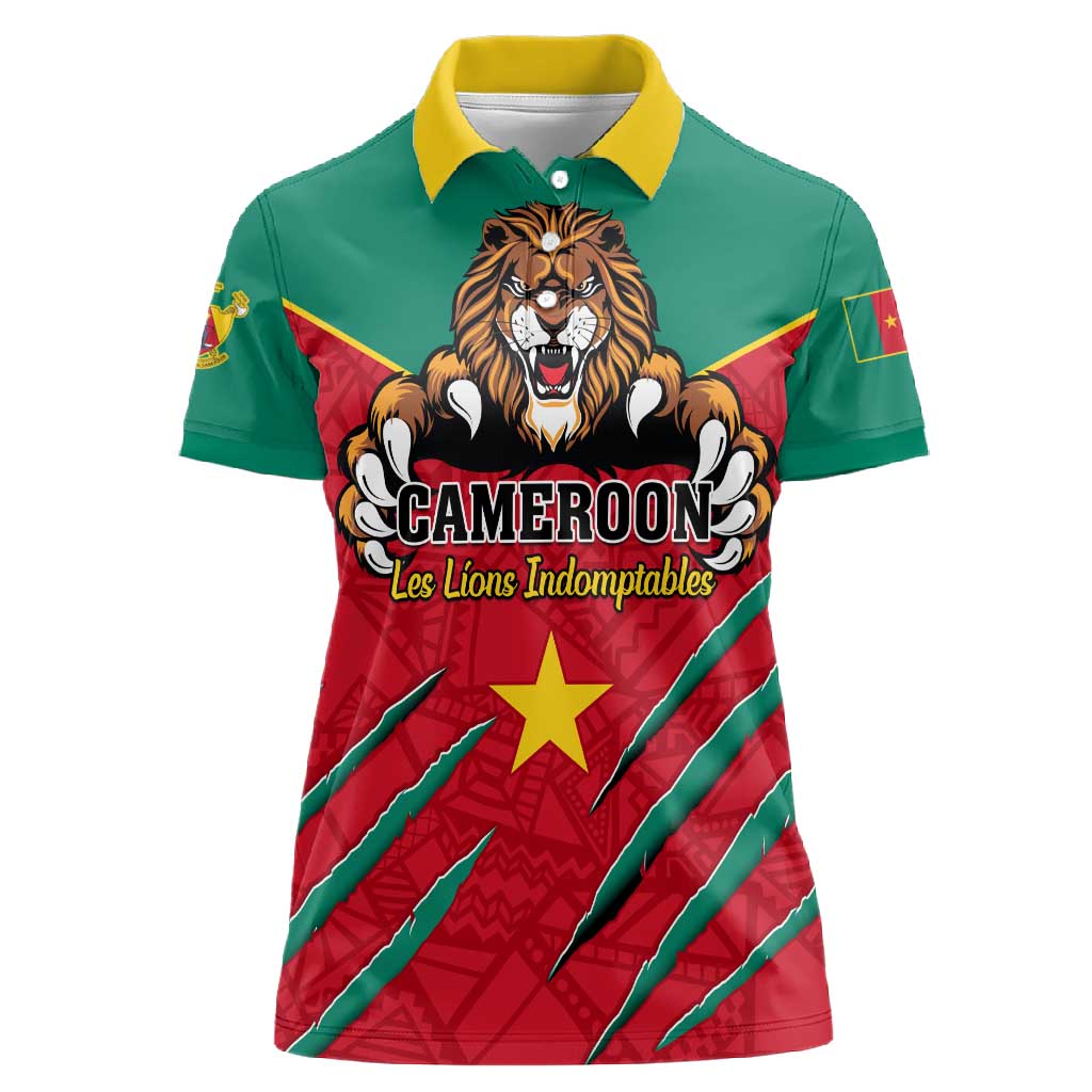 Support Les Lions Indomptables - Cameroon Football Women Polo Shirt