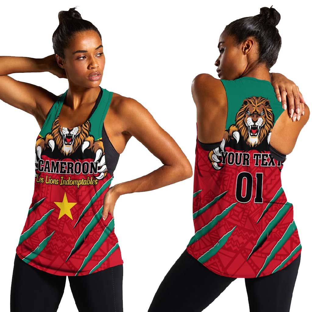 Support Les Lions Indomptables - Cameroon Football Women Racerback Tank