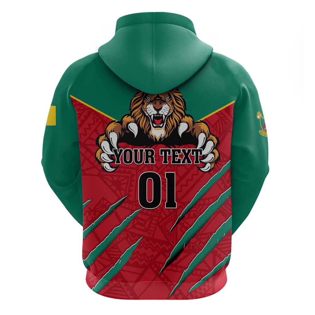 Support Les Lions Indomptables - Cameroon Football Zip Hoodie