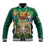 Personalized Guyana 60th Independence Day Baseball Jacket Diamond Jubilee