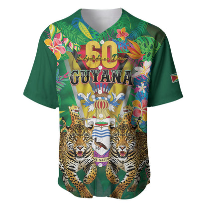 Personalized Guyana 60th Independence Day Baseball Jersey Diamond Jubilee