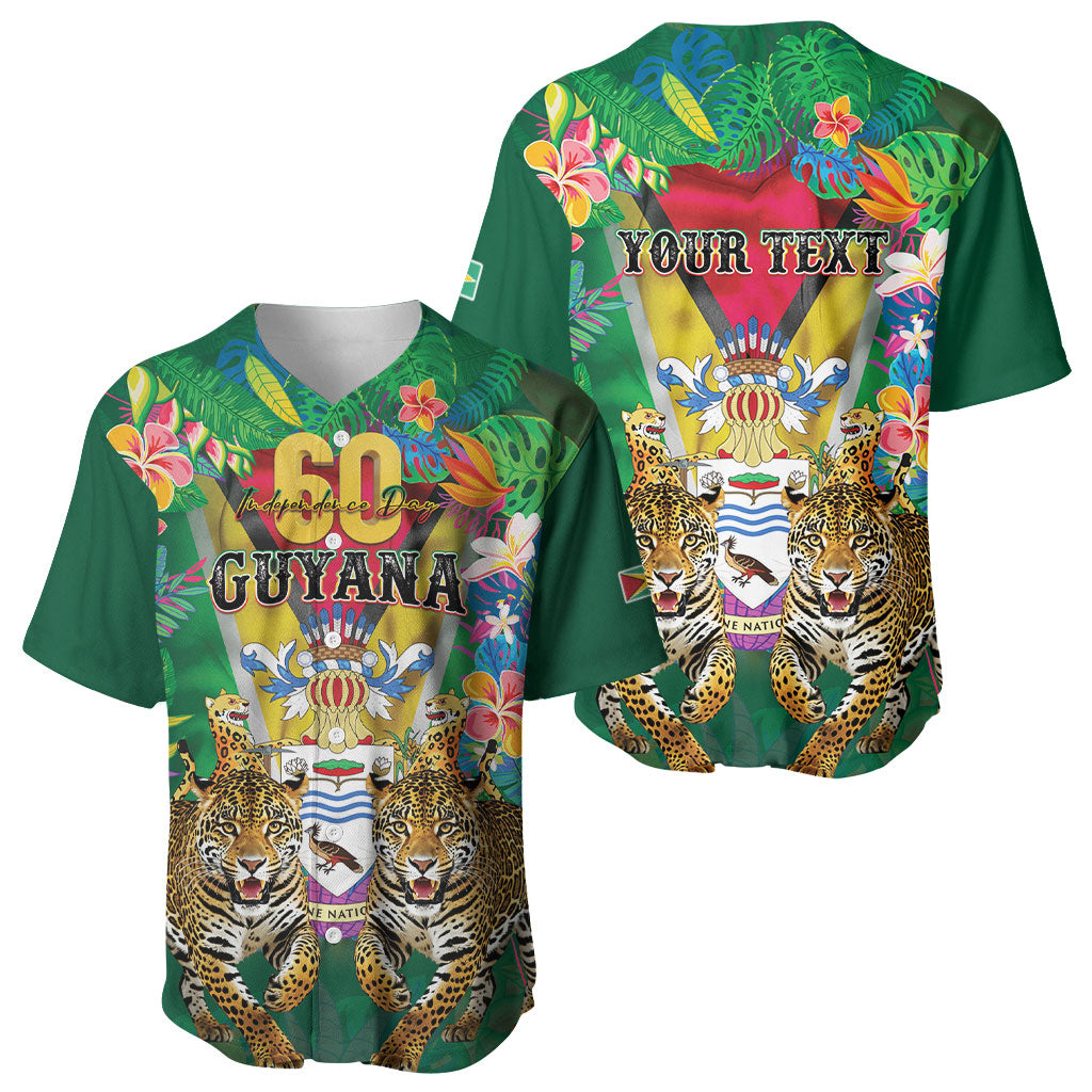 Personalized Guyana 60th Independence Day Baseball Jersey Diamond Jubilee
