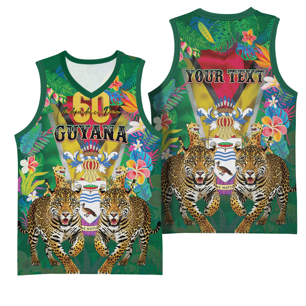 Personalized Guyana 60th Independence Day Basketball Jersey Diamond Jubilee