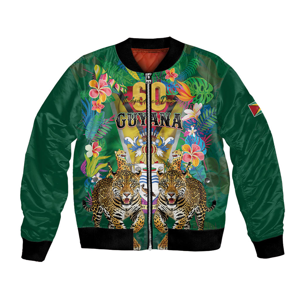 Personalized Guyana 60th Independence Day Bomber Jacket Diamond Jubilee