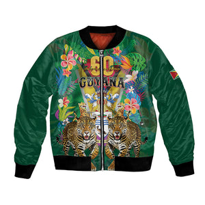 Personalized Guyana 60th Independence Day Bomber Jacket Diamond Jubilee