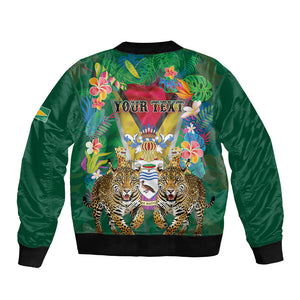 Personalized Guyana 60th Independence Day Bomber Jacket Diamond Jubilee