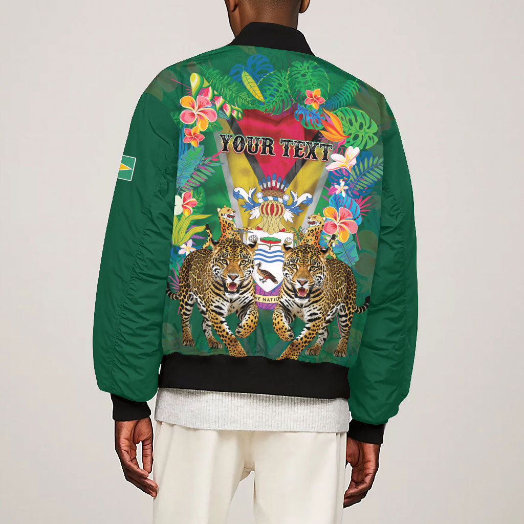 Personalized Guyana 60th Independence Day Bomber Jacket Diamond Jubilee
