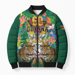 Personalized Guyana 60th Independence Day Bomber Puffer Jacket Diamond Jubilee