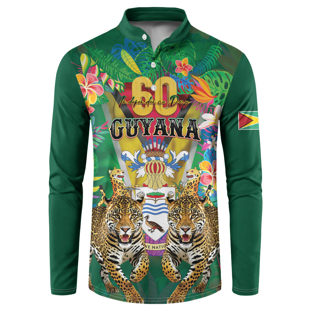Personalized Guyana 60th Independence Day Button Sweatshirt Diamond Jubilee