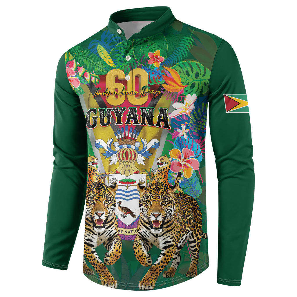 Personalized Guyana 60th Independence Day Button Sweatshirt Diamond Jubilee