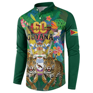 Personalized Guyana 60th Independence Day Button Sweatshirt Diamond Jubilee