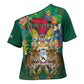 Personalized Guyana 60th Independence Day Cross Shoulder Shirt Diamond Jubilee