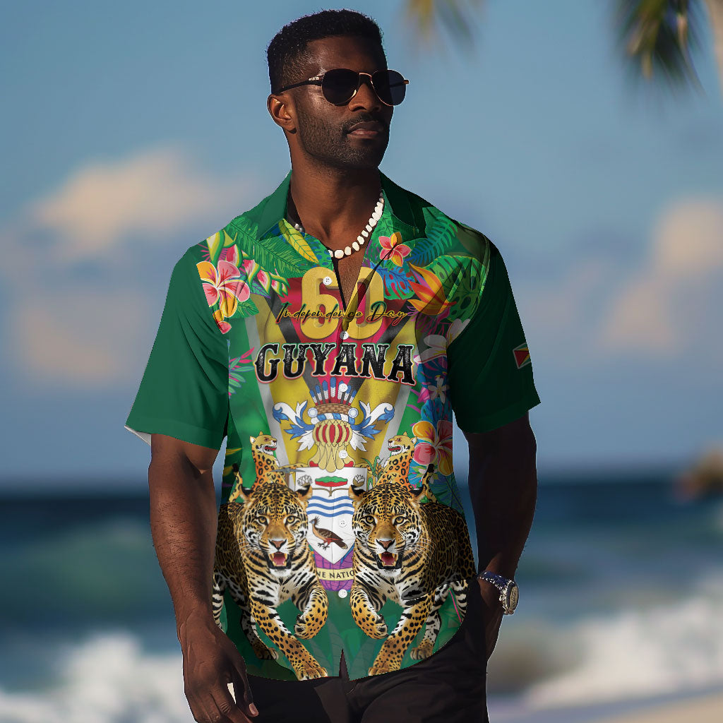 Personalized Guyana 60th Independence Day Hawaiian Shirt Diamond Jubilee