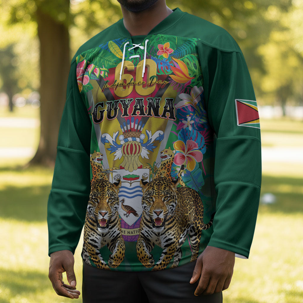 Personalized Guyana 60th Independence Day Hockey Jersey Diamond Jubilee
