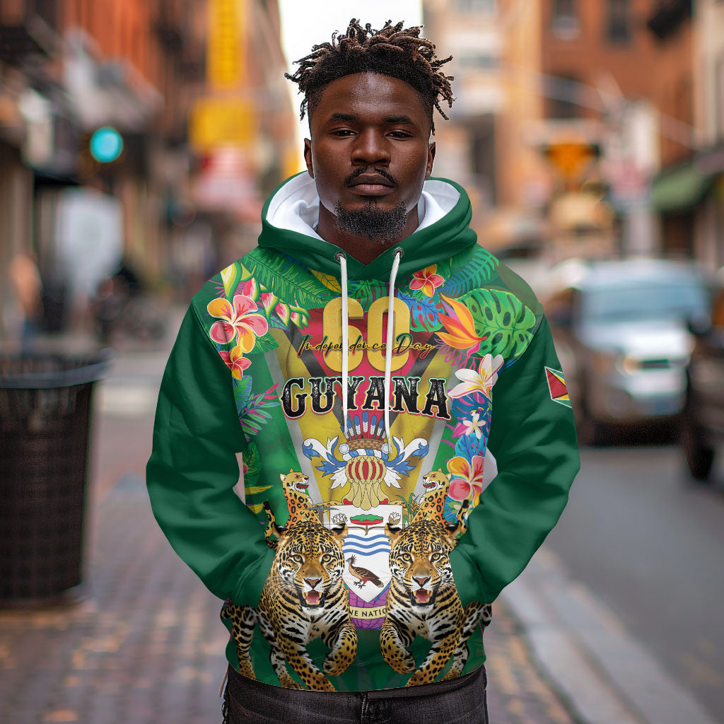 Personalized Guyana 60th Independence Day Hoodie Diamond Jubilee