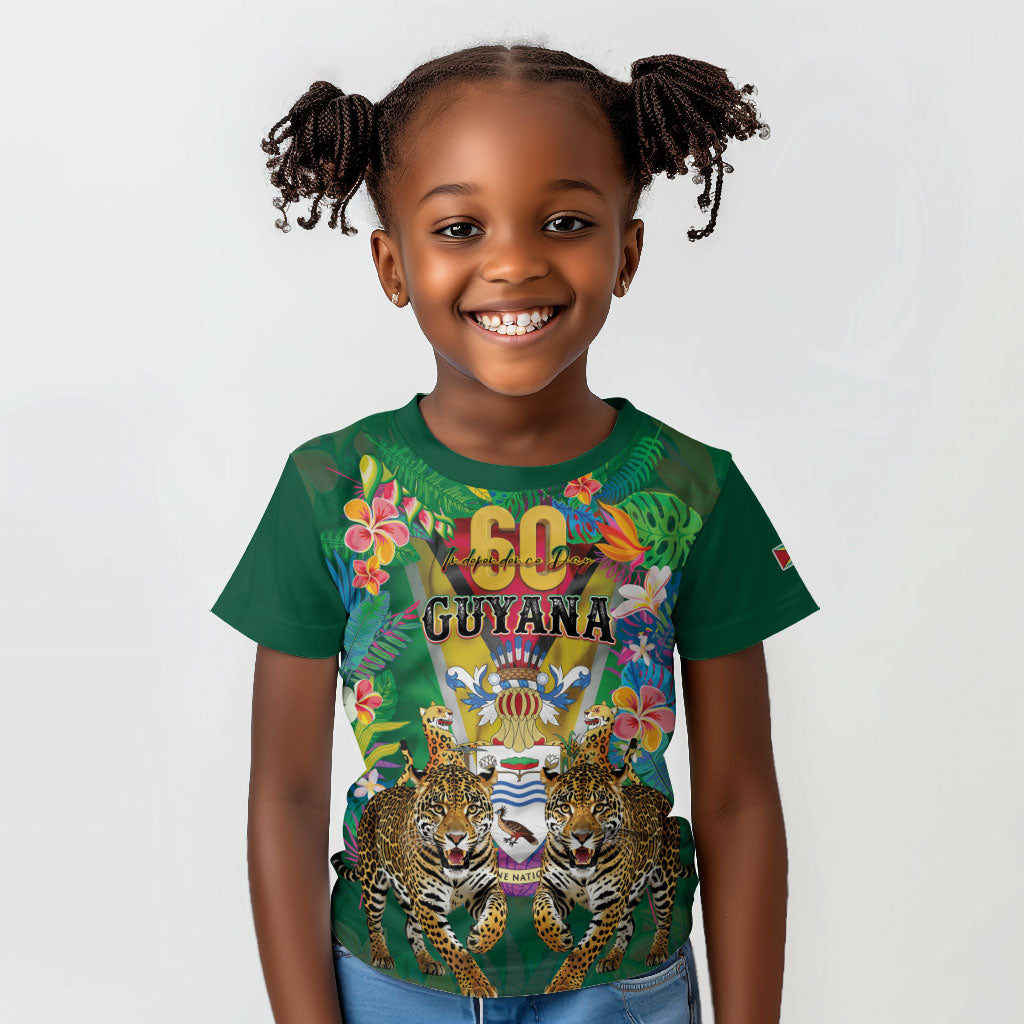 Personalized Guyana 60th Independence Day Kid T shirt Diamond Jubilee