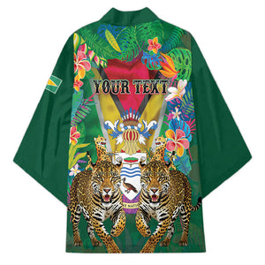 Personalized Guyana 60th Independence Day Kimono Diamond Jubilee