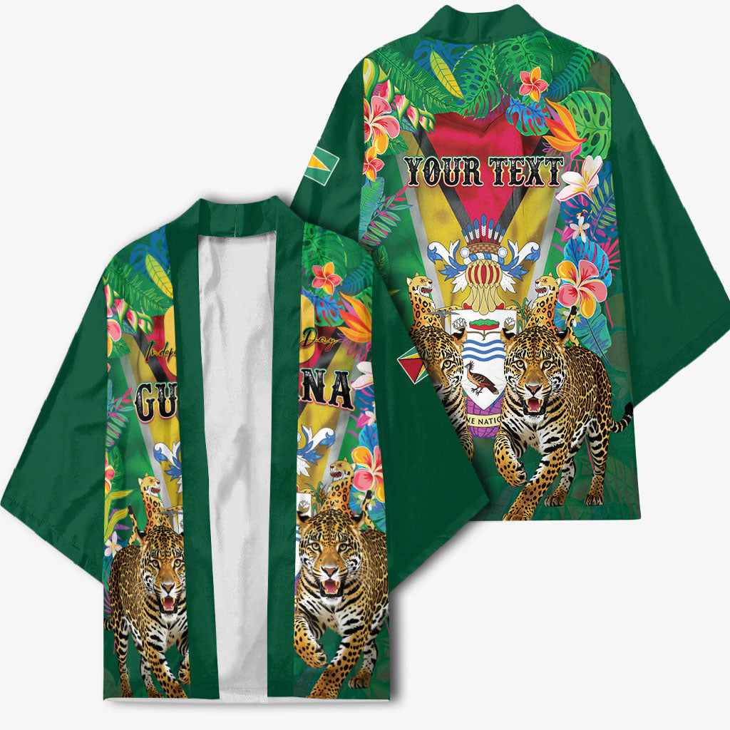 Personalized Guyana 60th Independence Day Kimono Diamond Jubilee
