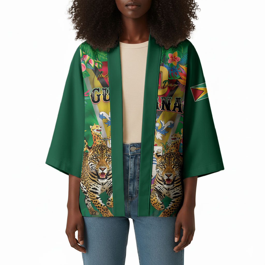 Personalized Guyana 60th Independence Day Kimono Diamond Jubilee