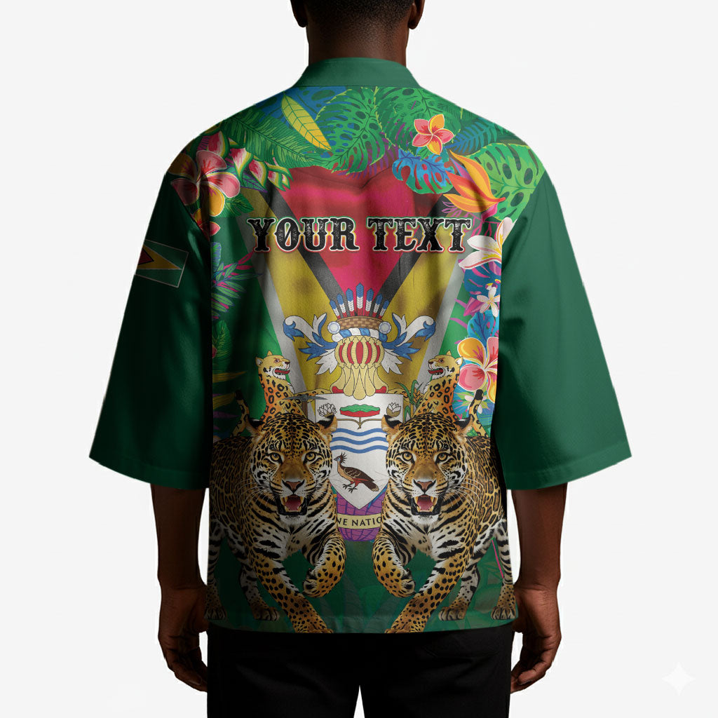 Personalized Guyana 60th Independence Day Kimono Diamond Jubilee